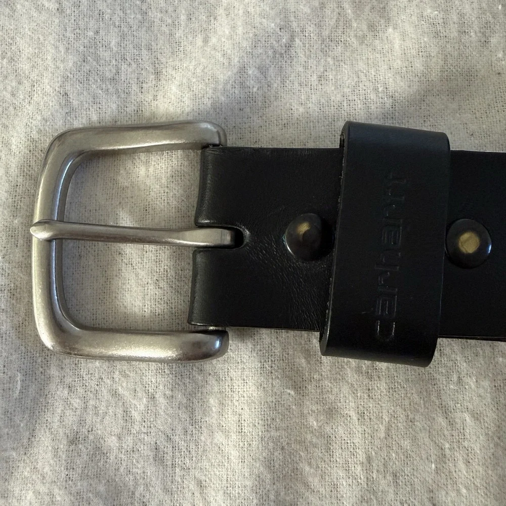 Carhartt Belt Genuine Leather Black Men's Size 40 'EUC'